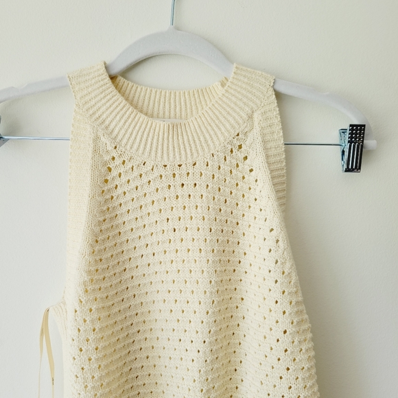 Aritzia Wilfred Cream Sleeveless Sweater Tank XS - Picture 2 of 6